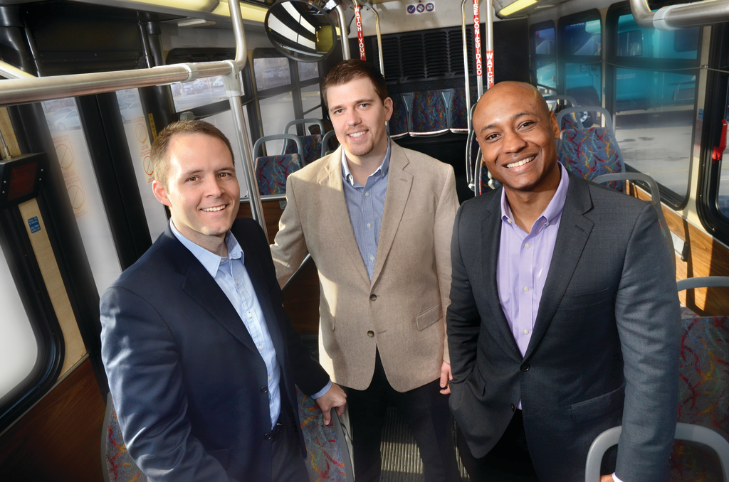 Left to right: Jarod Varner, executive director, Jon Wisniewski, grants accountant, Jason Smedley, director of public engagement