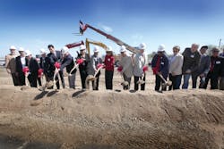 Officials take part in the groundbreaking of the San Joaquin RTD transit center. Officials take part in the groundbreaking of the San Joaquin RTD transit center.