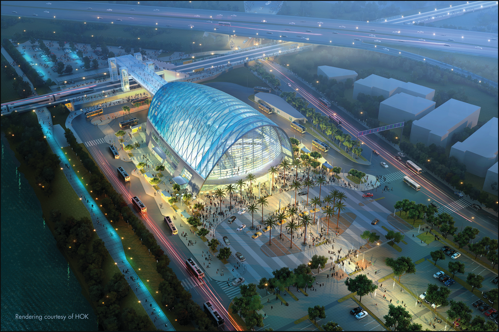 The Anaheim Regional Transportation Intermodal Center (ARTIC) is a recipient of a 2014 AIA TAP BIM Award.