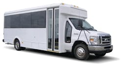 The Universal Model manufactured by Glaval Bus for TAPS Public Transit.
