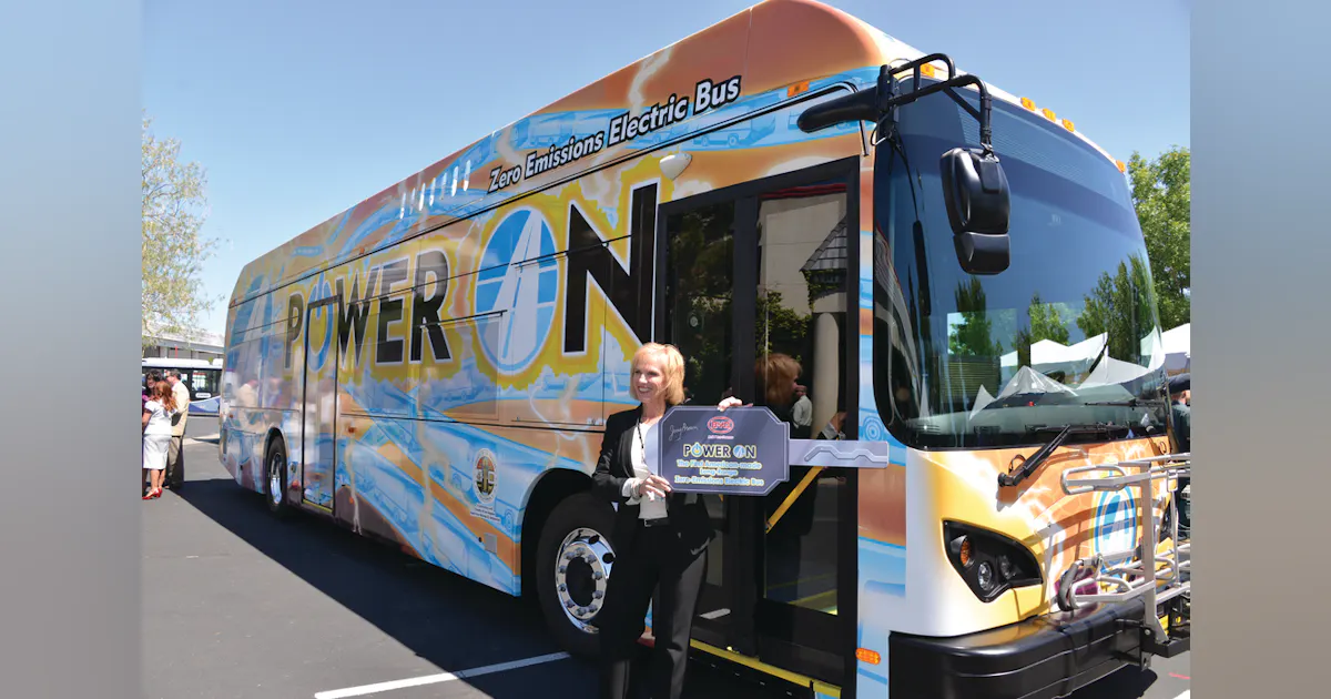 Avta Bus CA: Governor Gives AVTA the Key to a BYD Electric Bus | Mass Transit