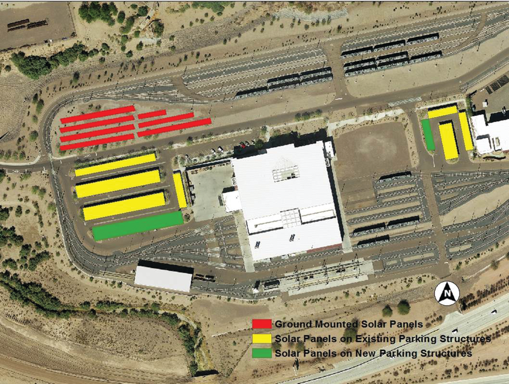 Illustrated solar panel installation.
