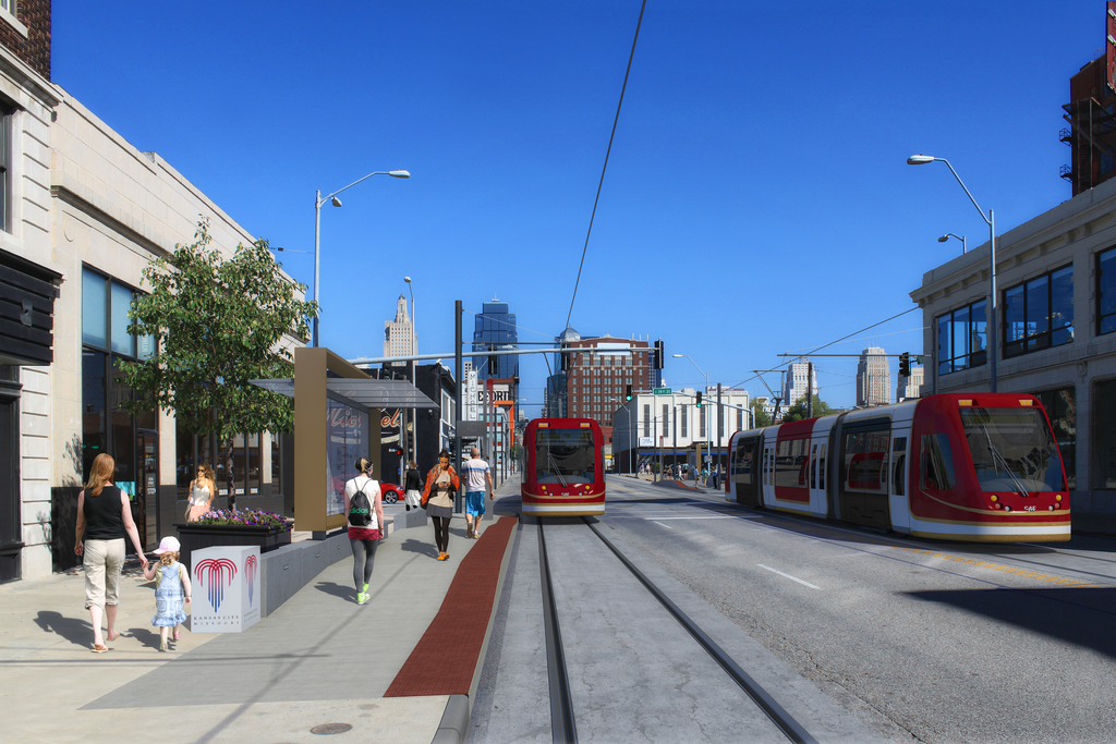 Rendering of the Kansas City Streetcar.
