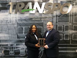 Transpo Operator Cheryl Moore got the first Transpo General Manager&apos;s Award after she came to the aid of a young girl who walked away from home.