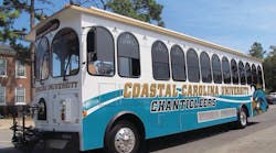 Specialty Vehicles announced the recent delivery of six Supreme Classic American Trolleys to Coastal Carolina University in South Carolina. Specialty Vehicles announced the recent delivery of six Supreme Classic American Trolleys to Coastal Carolina University in South Carolina.