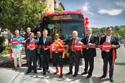 From left to right, Renton City Councilmember Marcie Palmer, King County Councilmember Dave Upthegrove, King County Department of Transportation Director Harold Taniguchi, Metro Transit Service Development Manager Victor Obeso, King County Executive Dow Constantine, RapidRide Man, Tukwila Mayor Jim Haggerton, Federal Transit Administration Deputy Regional Administrator Ken Feldman and Renton Mayor Denis Law. From left to right, Renton City Councilmember Marcie Palmer, King County Councilmember Dave Upthegrove, King County Department of Transportation Director Harold Taniguchi, Metro Transit Service Development Manager Victor Obeso, King County Executive Dow Constantine, RapidRide Man, Tukwila Mayor Jim Haggerton, Federal Transit Administration Deputy Regional Administrator Ken Feldman and Renton Mayor Denis Law.