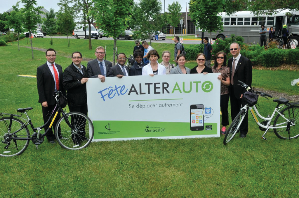 Employees are celebrating mass transportation in Quebec.