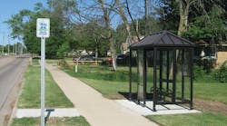 Central Wesleyan Church donated and installed a new bus shelter for Max Transit.