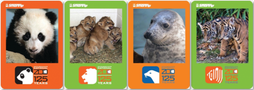 Metro has four special fare cards available to celebrate the National Zoo's 125th anniversary.