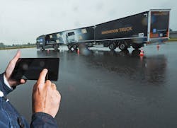ZF Innovation Truck, Maneuvering Test during ZF&apos;s Trade Press Conference 2014, Aldenhoven, Germany.