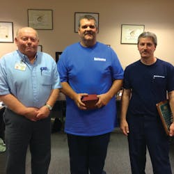 CCTA employees Shawn Riley, Red King and Mike Slingerland were recognized for their years of service.