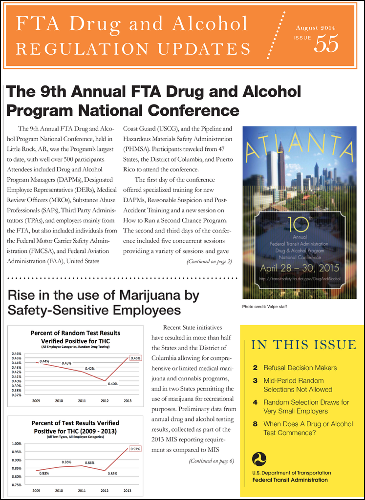 FTA Drug And Alcohol Regulation Updates - August 2014 | Mass Transit