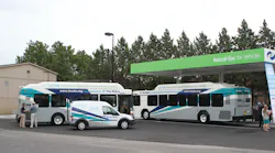 The agency currently has 17 CNG buses in its fleet with eight more arriving next month. CNG vehicles are being phased in as current buses are retired.