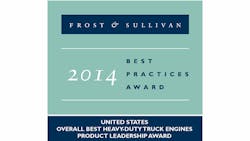 Cummins was recognized by Frots & Sullivan with its Best Practices Award. Cummins was recognized by Frots & Sullivan with its Best Practices Award.
