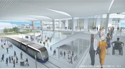 Rendering of the proposed Coture project in Milwaukee, which will include a stop on the city&apos;s proposed streetcar line.