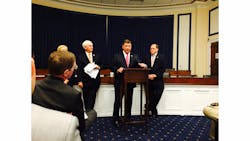 Representatives with the US High Speed Rail Association take part in a hearing on public private partnerships in order to fund infrastructure projects. Representatives with the US High Speed Rail Association take part in a hearing on public private partnerships in order to fund infrastructure projects.