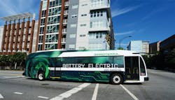 The V2 electric bus by Proterra. The V2 electric bus by Proterra.