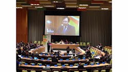 Wang Chuanfu is delivering a keynote speech. Wang Chuanfu is delivering a keynote speech.