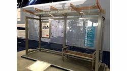 Trident Shelter as seen at the 2014 APTA Expo, Houston. Trident Shelter as seen at the 2014 APTA Expo, Houston.