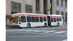 SEPTA&apos;s new hybrid articulated buses have started appearing in service Oct. 27.