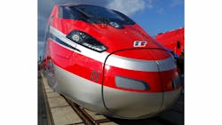 The V300 Zefiro very-high-speed train, built in partnership between Bombardier Transportation and AnsaldoBreda was on display and can transport up to twice as many passengers as the world’s largest aircraft at speeds of up to 360 km/h. The V300 Zefiro very-high-speed train, built in partnership between Bombardier Transportation and AnsaldoBreda was on display and can transport up to twice as many passengers as the world’s largest aircraft at speeds of up to 360 km/h.