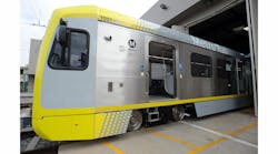 Metro unveiled its new pilot car for testing on the Metro Gold and Expo lines. A total of 78 cars will be delivered by El Segundo-based Kinkisharyo International.