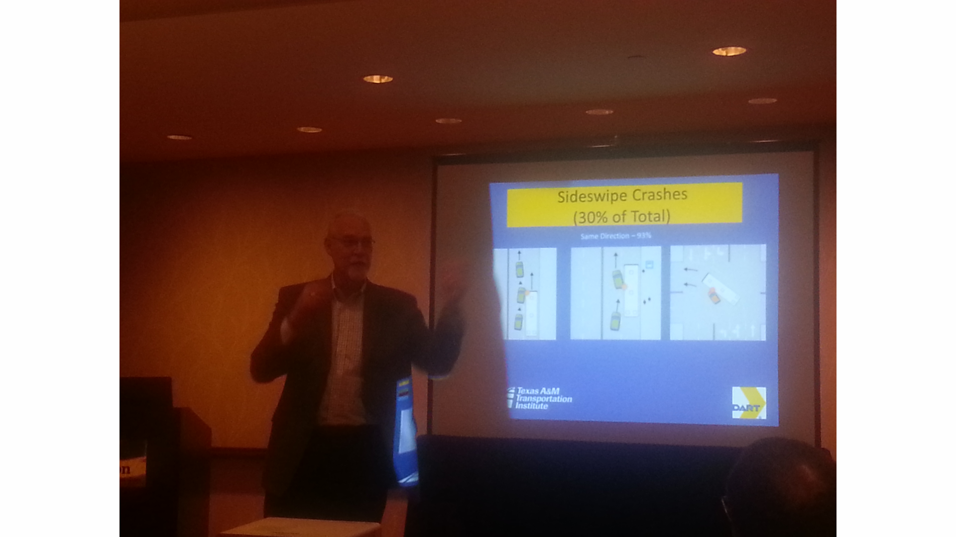 Robert Wunderlich of the Texas Transportation Institute explains how the most common sideswipe accidents take place with buses in Dallas.