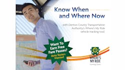 DCTA is beta testing Where's My Ride in advance of the roll out of a the system. DCTA is beta testing Where's My Ride in advance of the roll out of a the system.
