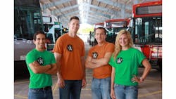 Left to right: Abraham Acosta, health fitness specialist; Timothy Kelly, wellness program manager; Michael Nyren, director of risk management and Wellness Program founder; and, Christina Holt, health fitness specialist. Left to right: Abraham Acosta, health fitness specialist; Timothy Kelly, wellness program manager; Michael Nyren, director of risk management and Wellness Program founder; and, Christina Holt, health fitness specialist.