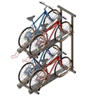 Double Tier Bike Racks, 2-Tier Quad Hi-Density Bike Rack