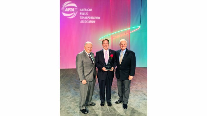 Paul Jablonski, chief executive officer of the San Diego MTS, was recognized as the outstanding public transportation manager in 2014 by APTA.