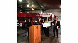 City of Lincoln officials were awarded a grant to purchase new CNG buses and a simulator.