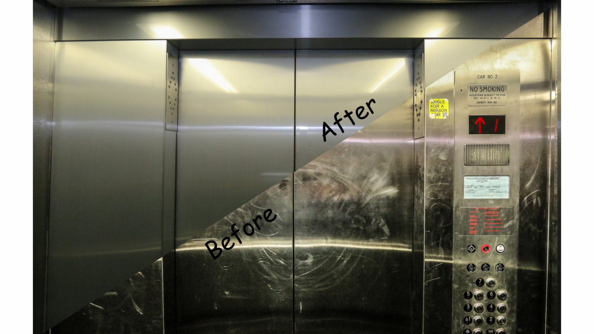 Metal Shield before and after