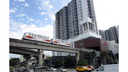 The Singapore Land Transit Authority (LTA) launched its first automated people mover vehicles into passenger service on the Bukit Panjang Light Rapid Transit (LRT) system.