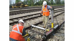 Engineers test rail neutral temperature utilizing T&Uuml;V Rheinland&rsquo;s VERSE equipment to eliminate potential track expansion due to ambient temperature rises.
