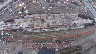 Approximately 450 project personnel created a human formation in the number of 1,000,000 to commemorate this milestone on the project that began construction in 2012.