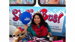 Volunteers are helping AVTA stuff the bus as part of its annual holiday drive to help the less fortunate. Volunteers are helping AVTA stuff the bus as part of its annual holiday drive to help the less fortunate.