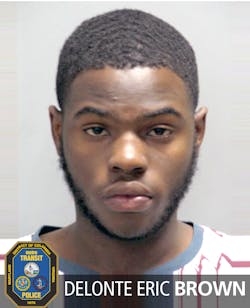 Metro Transit Police have arrested Delonte Eric Brown of Southeast Washington, D.C., in connection with the Jan. 19 shooting of two passengers aboard an X2 Metrobus. Metro Transit Police have arrested Delonte Eric Brown of Southeast Washington, D.C., in connection with the Jan. 19 shooting of two passengers aboard an X2 Metrobus.