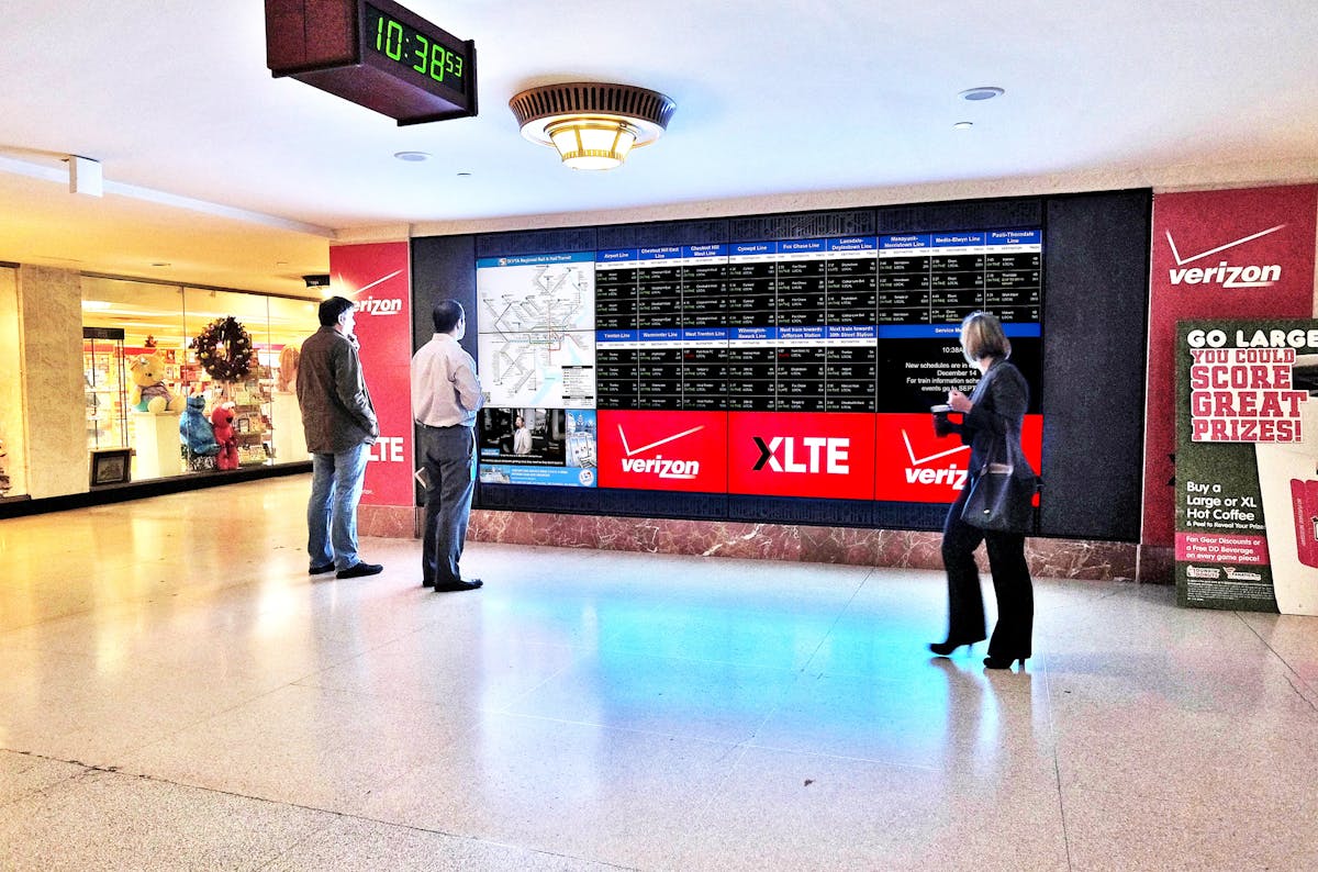 SEPTA has installed a Planar video wall at Suburban Station to act