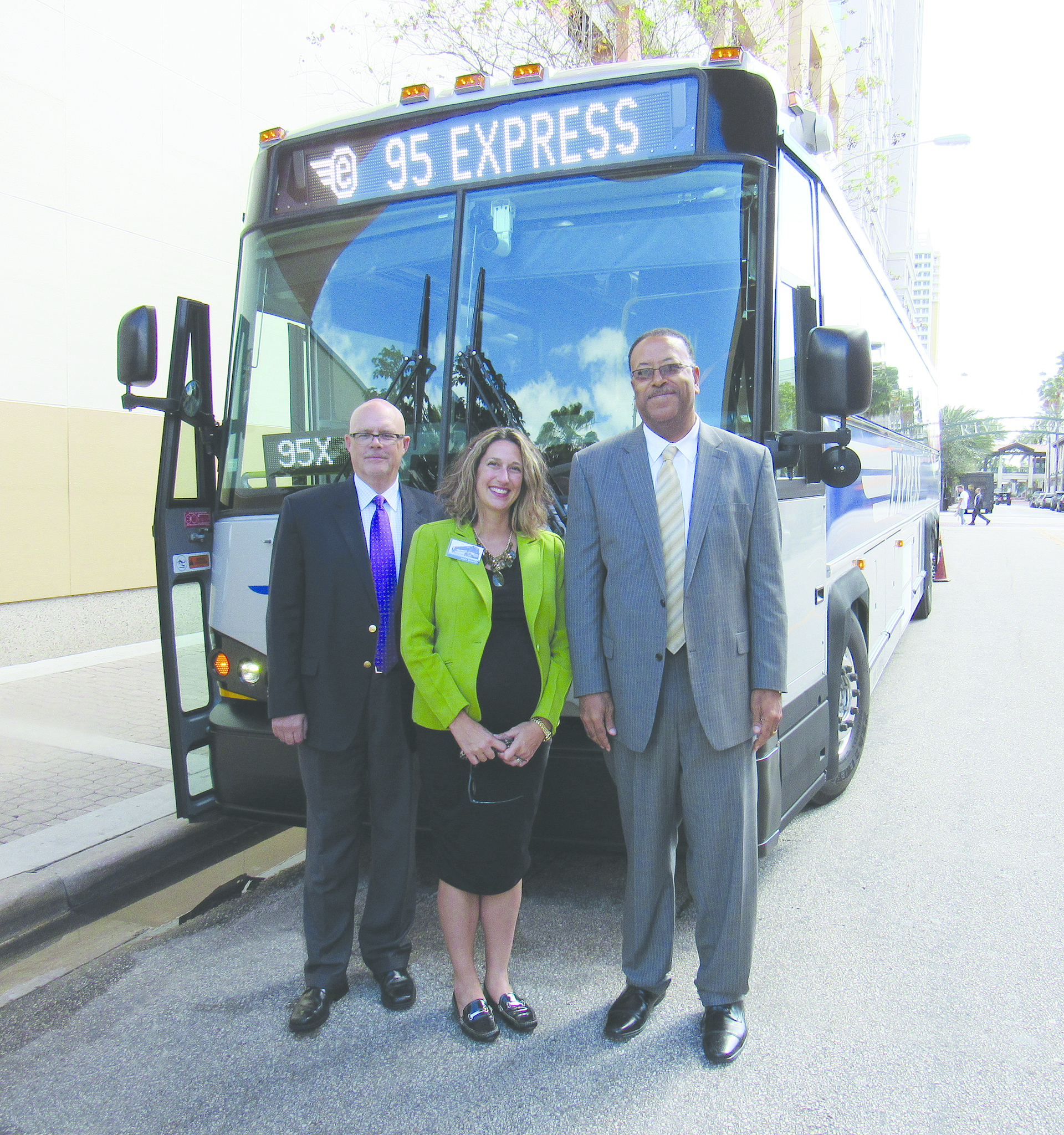 Members of the Broward County executive staff held a new ride bus showcase Feb. 10.