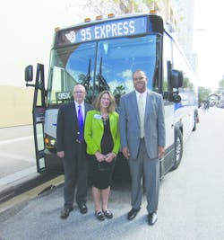 Members of the Broward County executive staff held a new ride bus showcase Feb. 10. Members of the Broward County executive staff held a new ride bus showcase Feb. 10.