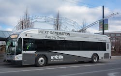 Dubbed NexGen for Next Generation, the new bus can operate on or off RTA’s overhead electric system. Dubbed NexGen for Next Generation, the new bus can operate on or off RTA’s overhead electric system.