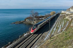 The Pendolino train for SBB is a seven-car train set which can accommodate up to 430 passengers at a commercial top speed of 250 km/h. The Pendolino train for SBB is a seven-car train set which can accommodate up to 430 passengers at a commercial top speed of 250 km/h.