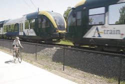 DCTA is currently working on the first 3.3-mile portion of the Lewisville Hike and Bike Trail, which runs from the Hebron Station to Mills Street in Old Town Lewisville. DCTA is currently working on the first 3.3-mile portion of the Lewisville Hike and Bike Trail, which runs from the Hebron Station to Mills Street in Old Town Lewisville.