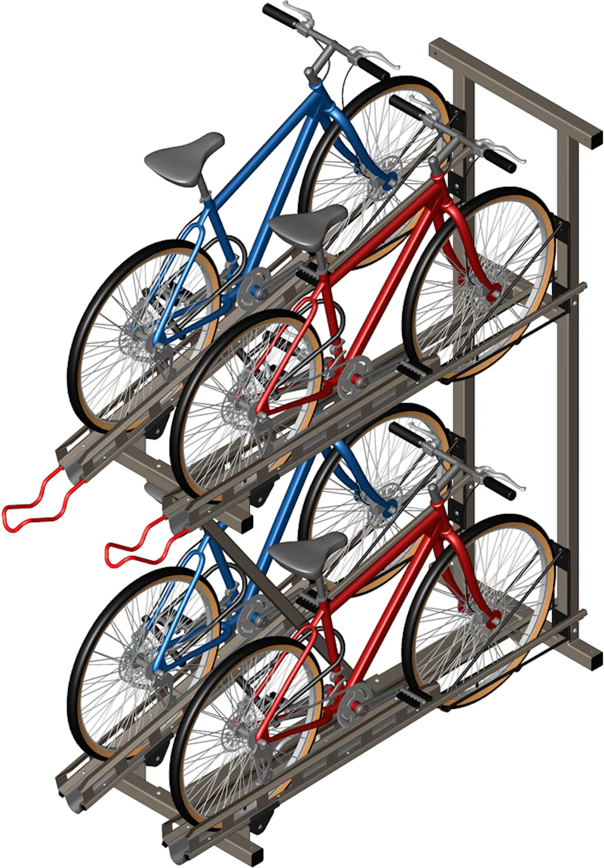 Bike Rack Distribution Quad Hi-Density Rack System | Mass Transit
