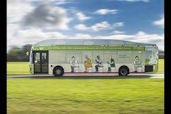 The Bio-Bus can set up to 40 people, with space for one wheelchair. The Bio-Bus can set up to 40 people, with space for one wheelchair.