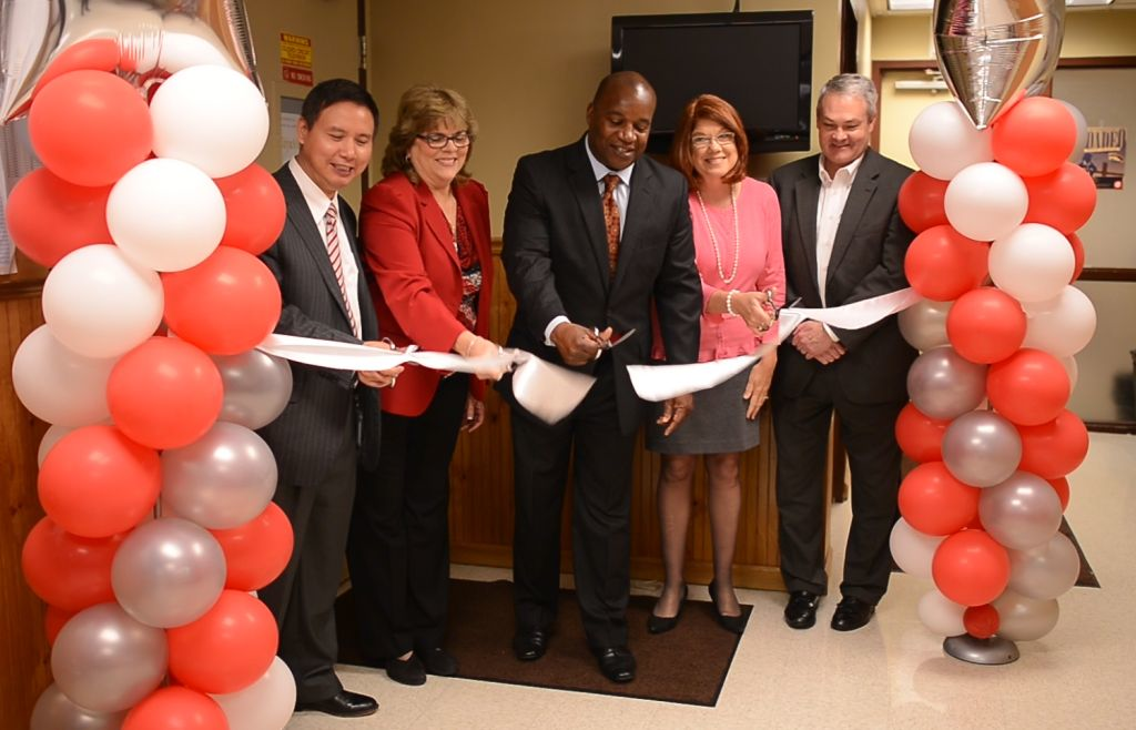 From left to right, Henry Li, vice president of finance and administration, JTA; Lisa Darnall, vice president of transit operations, JTA; Nathaniel P. Ford Sr., chief executive officer, JTA; Jannell Damato, rural/urban transportation coordinator, FDOT; and Clayne A. Woodbury, North American bus sales manager, FAAC Inc.