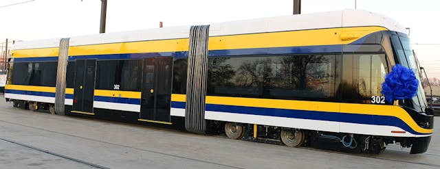 The vehicle, which was a designed and built by Brookville Equipment Corp. of Pennsylvania, will be the first streetcar in the United States that utilizes wireless traction power.