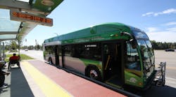 The Silver Line in Grand Rapids, Michigan, uses green buses to distinguish itself from the rest of the fleet. The Silver Line in Grand Rapids, Michigan, uses green buses to distinguish itself from the rest of the fleet.