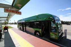 The Silver Line in Grand Rapids, Michigan, uses green buses to distinguish itself from the rest of the fleet.